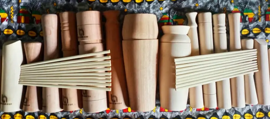Hand-turned muddlers, mallets and stirrers