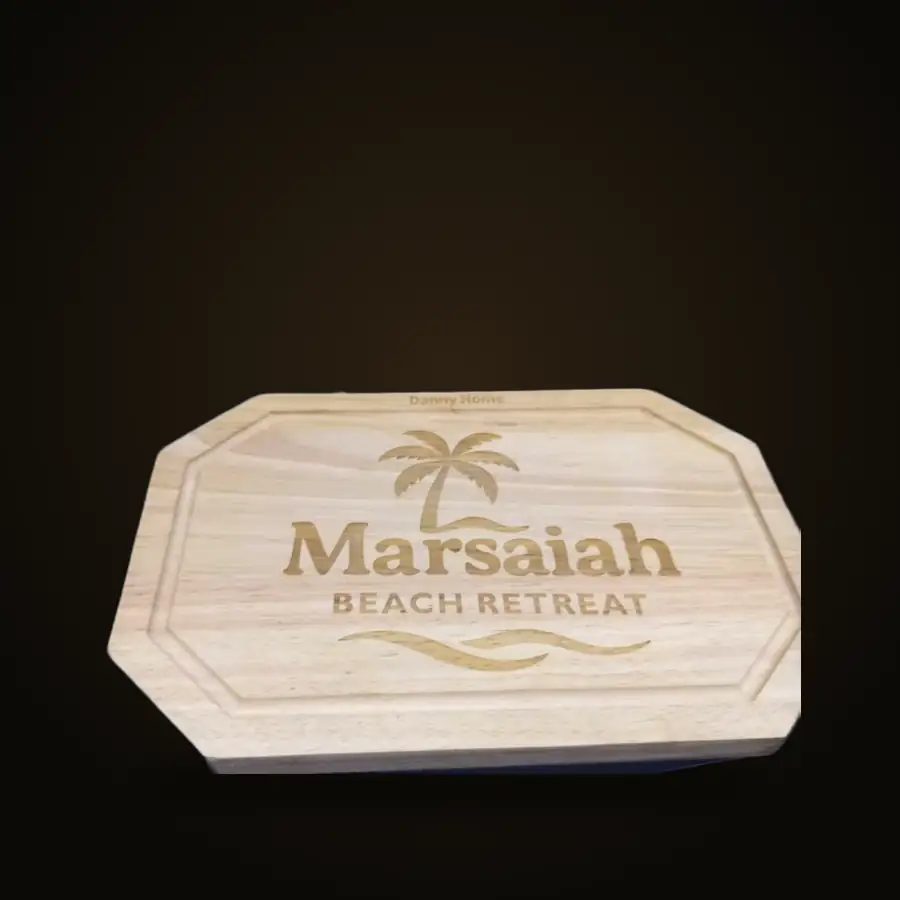 Engraved house board for Marsaiah Beach Retreat